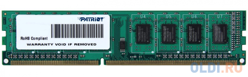Оперативная память для компьютера Patriot PSD32G160081 DIMM 2Gb DDR3 1600MHz - фото 1