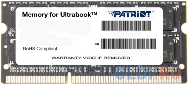 Оперативная память для компьютера Patriot PSD34G1333L2S SO-DIMM 4Gb DDR3 1333MHz - фото 1
