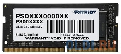 Оперативная память для ноутбука Patriot PSD44G266682S SO-DIMM 4Gb DDR4 2666MHz patriot ddr4 so psd44g266681s 4gb
