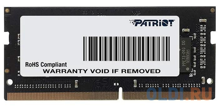 Оперативная память для ноутбука Patriot Signature Line SO-DIMM 16Gb DDR4 2666 MHz PSD416G266681S оперативная память для ноутбука kingston ksm26sed8 32mf so dimm 32gb ddr4 2666 mhz ksm26sed8 32mf