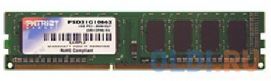 

Оперативная память 1Gb PC3-10600 1333MHz DDR3 DIMM Patriot PSD31G13332