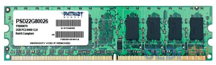 Оперативная память для компьютера Patriot PSD22G8002 DIMM 2Gb DDR2 800MHz PSD22G80026 - фото 1