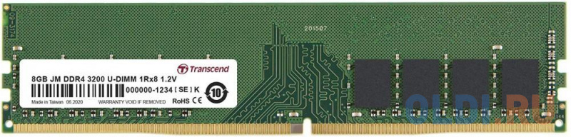

Оперативная память для компьютера Transcend JM3200HLG-8G DIMM 8Gb DDR4 3200 MHz JM3200HLG-8G