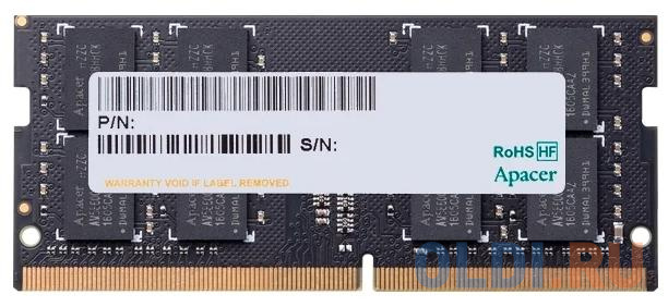 Оперативная память для ноутбука Apacer ES.04G2V.KNH SO-DIMM 4Gb DDR4 2666 MHz ES.04G2V.KNH оперативная память для ноутбука apacer as08ggb26cqybgh so dimm 8gb ddr4 2666 mhz as08ggb26cqybgh