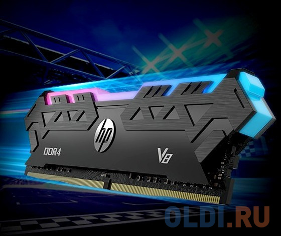 Оперативная память для компьютера HP V8 RGB DIMM 16Gb DDR4 3200 MHz 7EH86AA#ABB фото