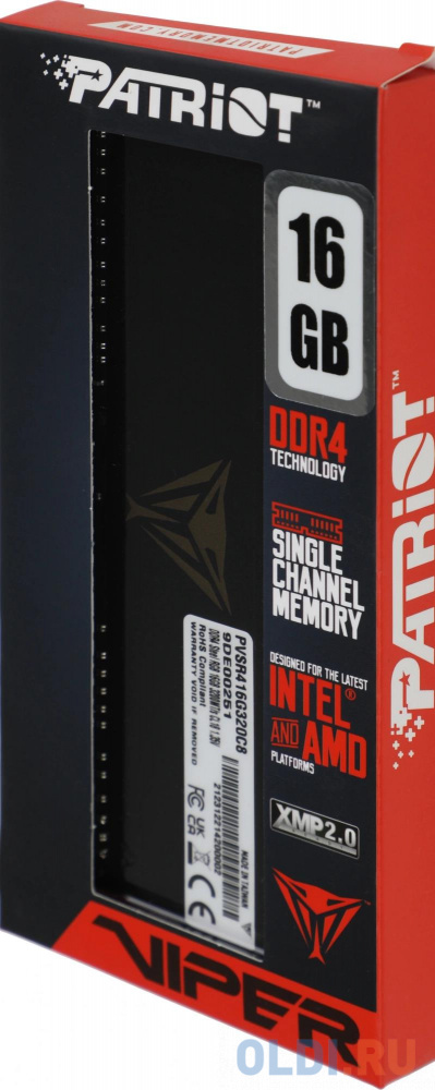 Оперативная память для компьютера Patriot PVSR416G320C8 DIMM 16Gb DDR4 3200MHz фото