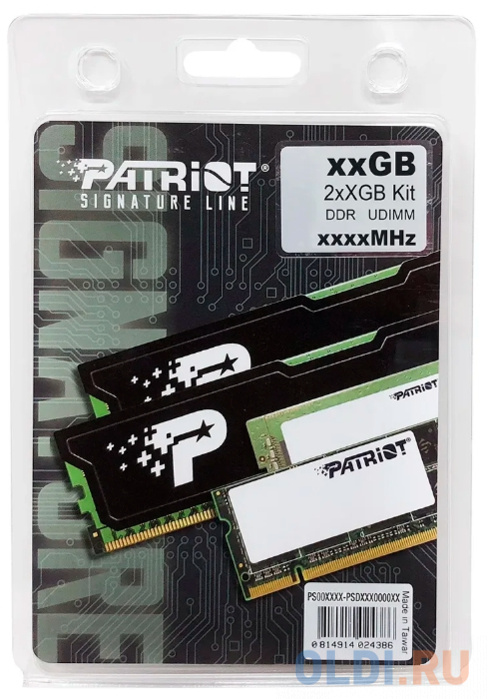 Оперативная память для компьютера Patriot PSD416G3200K UDIMM 16Gb DDR4 3200MHz фото