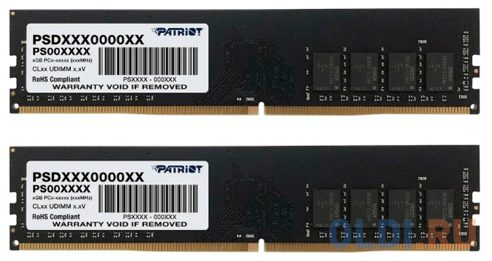 Оперативная память для компьютера Patriot PSD464G3200K DIMM 64Gb DDR4 3200MHz
