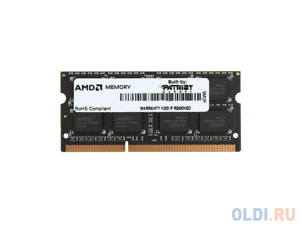 Оперативная память для ноутбуков SO-DDR3 2Gb PC10600 1333MHz AMD R332G1339S1S-UO OEM оперативная память для ноутбуков so ddr3 2gb pc10600 1333mhz amd r332g1339s1s uo oem