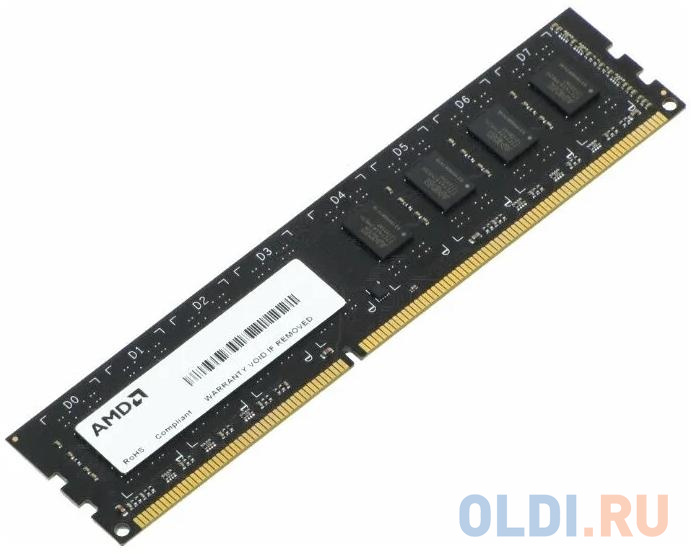 Оперативная память для компьютера AMD R534G1601U1SL-UO DIMM 4Gb DDR3 1600 MHz R534G1601U1SL-UO