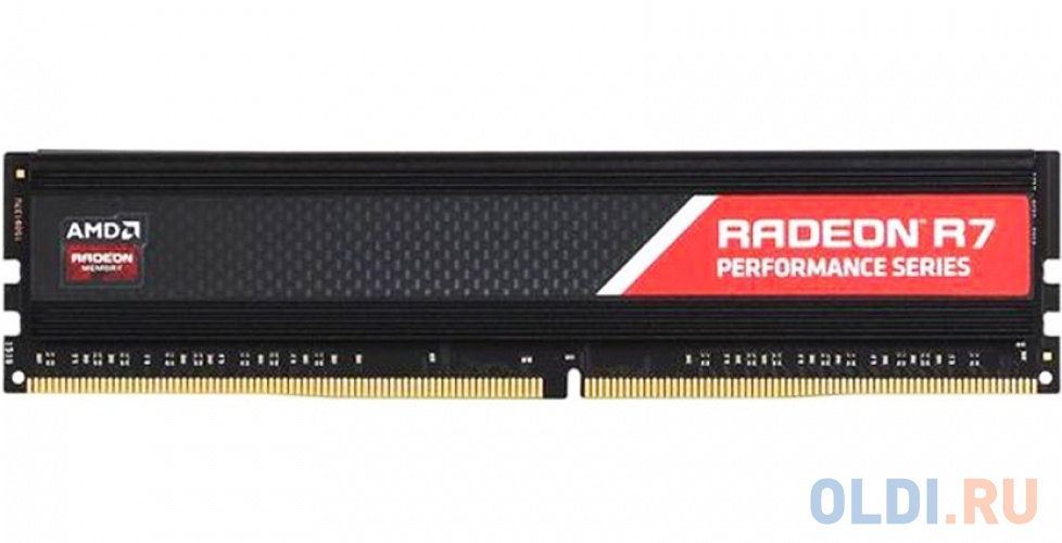 32GB AMD Radeon™ DDR4 2666 DIMM R7 Performance Series Black Gaming Memory R7S432G2606U2S Non-ECC, CL16, 1.2V, Heat Shield, RTL, (183238) 64gb amd radeon™ ddr4 3600 dimm r9 gamers series   gaming memory r9s464g3606u2k non ecc cl18 1 35v heat shield kit 2x32gb rtl 183566