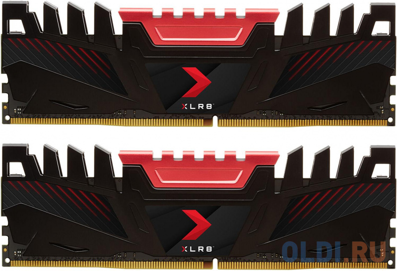 

32GB PNY DDR4 3200 DIMM XLR8 Gaming Memory [MD32GK2D4320016XR] Non-ECC, CL16, 1.35V, Heat Shield, XMP 2.0, Kit (2x16GB), RTL {10}