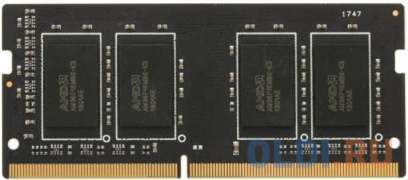 

4GB AMD Radeon™ DDR4 2133 SO DIMM R7 Performance Series Black R744G2133S1S-UO Non-ECC, CL16, 1.2V, Bulk (181265)