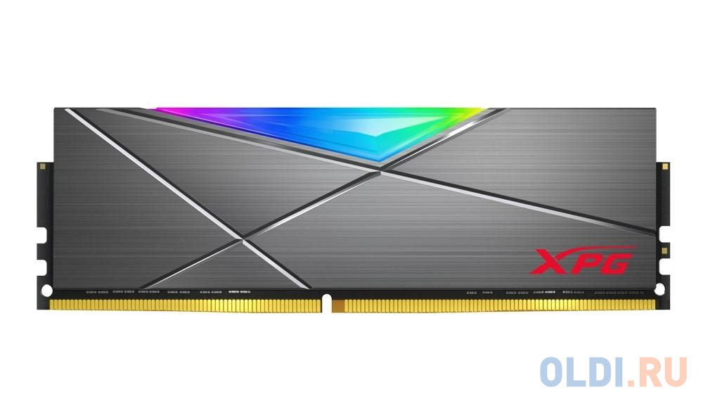 16GB ADATA DDR4 3200 DIMM XPG SPECTRIX D50 RGB Grey Gaming Memory AX4U320016G16A-ST50 Non-ECC, CL16, 1.35V, Heat Shield, RTL, (931276)