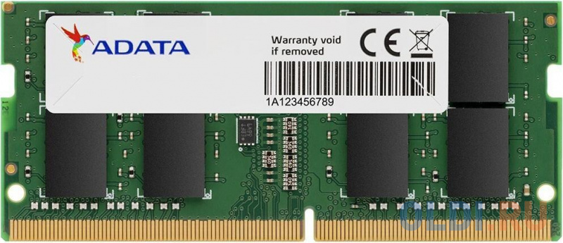 

Модуль памяти для ноутбука SODIMM 32GB PC21300 DDR4 SO AD4S266632G19-SGN ADATA