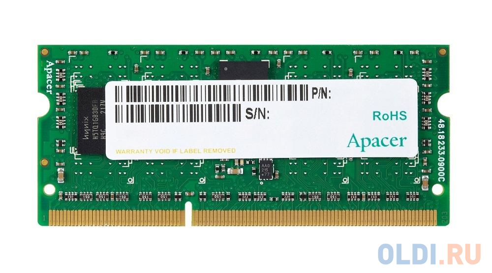 Оперативная память для ноутбука Apacer AS08GFA60CATBGJ SO-DIMM 8Gb DDR3L 1600 MHz AS08GFA60CATBGJ