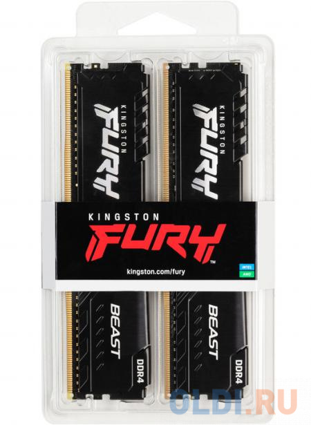 Оперативная память для компьютера Kingston FURY Black DIMM 32Gb DDR4 2666 MHz KF426C16BB1K2/32 KF426C16BB1K2/32 фото