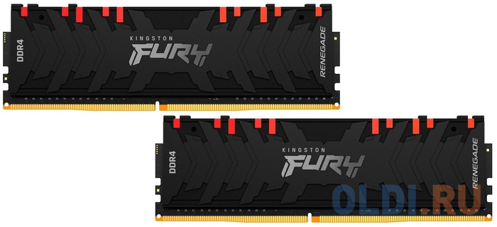 Оперативная память для компьютера Kingston Fury Renegade RGB DIMM 16Gb DDR4 3600 MHz KF436C16RBAK2/16 фото