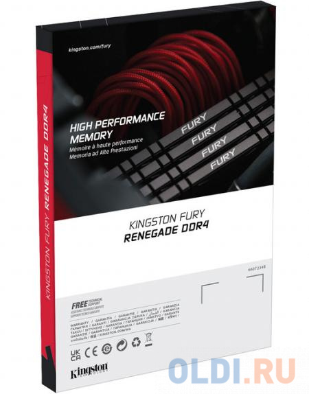 Оперативная память для компьютера Kingston Fury Renegade DIMM 32Gb DDR4 3600 MHz KF436C18RB/32 фото