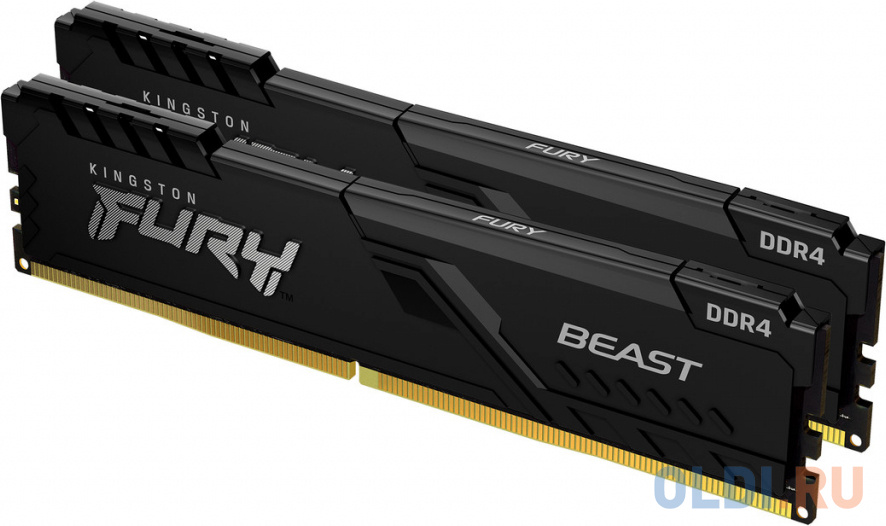 

Оперативная память для компьютера Kingston Fury Beast Black DIMM 32Gb DDR4 2666 MHz KF426C16BBK2/32