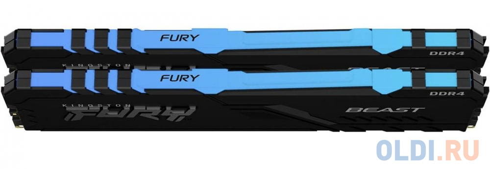 Оперативная память для компьютера Kingston Fury Beast RGB DIMM 32Gb DDR4 3200MHz KF432C16BB1AK2/32 от OLDI