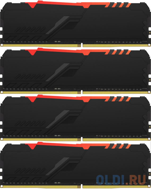 Kingston 32GB 3600MHz DDR4 CL17 DIMM (Kit of 4) FURY Beast RGB фото