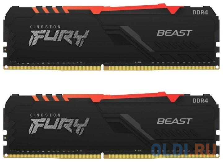 Оперативная память для компьютера Kingston FURY Beast RGB DIMM 32Gb DDR3L 3733MHz KF437C19BB1AK2/32 фото