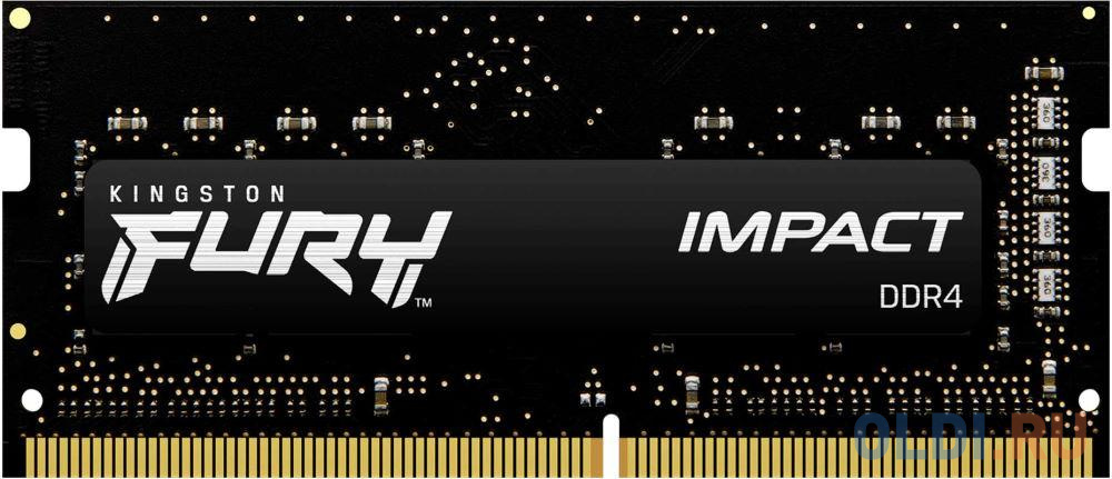 Оперативная память для ноутбука Kingston Fury Impact SO-DIMM 8Gb DDR4 3200 MHz KF432S20IB/8 оперативная память для ноутбука kingston ksm26ses8 8hd so dimm 8gb ddr4 2400mhz