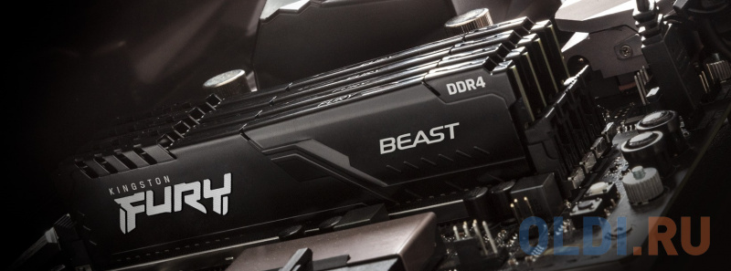 Оперативная память для компьютера Kingston FURY Beast Black DIMM 32Gb DDR4 2666MHz KF426C16BBK4/32 фото