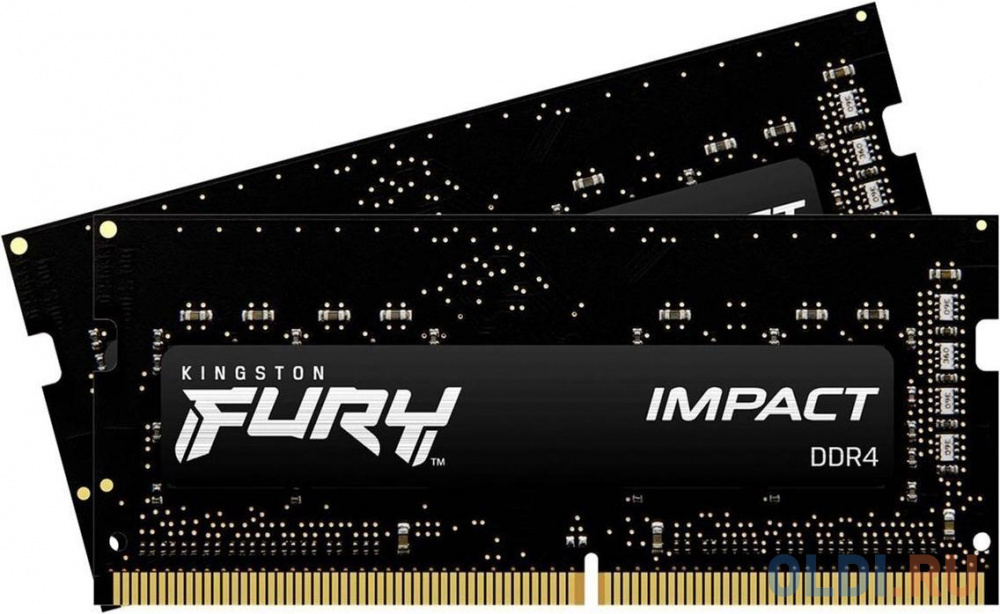 Оперативная память для ноутбука Kingston Fury Impact SO-DIMM 64Gb DDR4 2666 MHz KF426S16IBK2/64 оперативная память для ноутбука kingston ksm26ses8 8hd so dimm 8gb ddr4 2400mhz