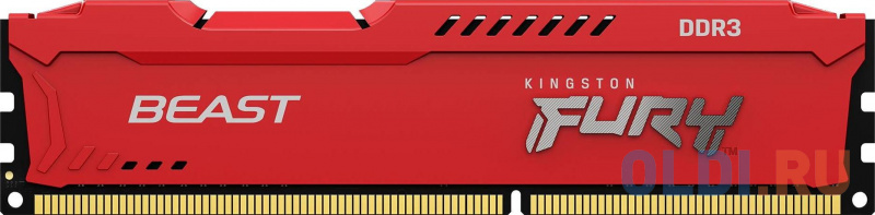 

Оперативная память для компьютера Kingston FURY Beast Red DIMM 8Gb DDR3 1600MHz KF316C10BR/8