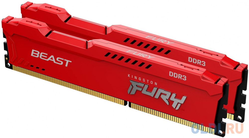 Оперативная память для компьютера Kingston FURY Beast Red DIMM 8Gb DDR3 1600MHz KF316C10BRK2/8 от OLDI
