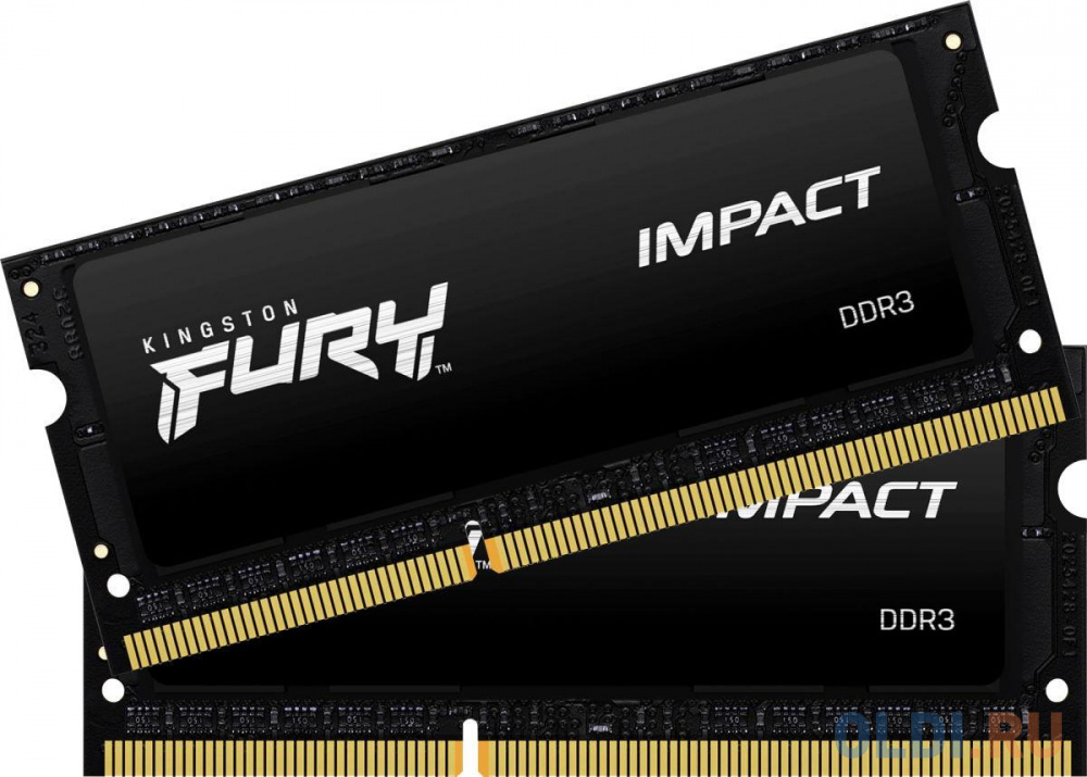 Оперативная память для ноутбука Kingston FURY Impact SO-DIMM 8Gb DDR3L 1600MHz KF316LS9IBK2/8 - фото 1