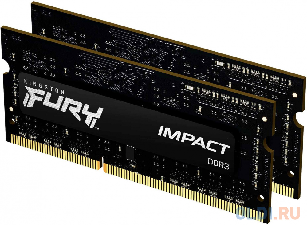 Оперативная память для ноутбука Kingston FURY Impact SO-DIMM 8Gb DDR3L 1600MHz KF316LS9IBK2/8 - фото 2