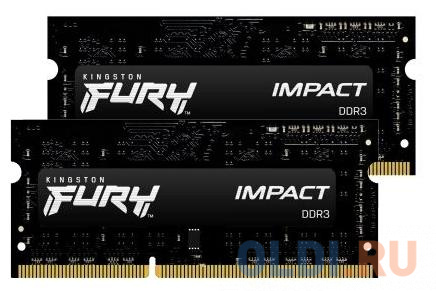 Оперативная память для компьютера Kingston FURY Impact SO-DIMM 8Gb DDR3L 1866MHz KF318LS11IBK2/8 - фото 1