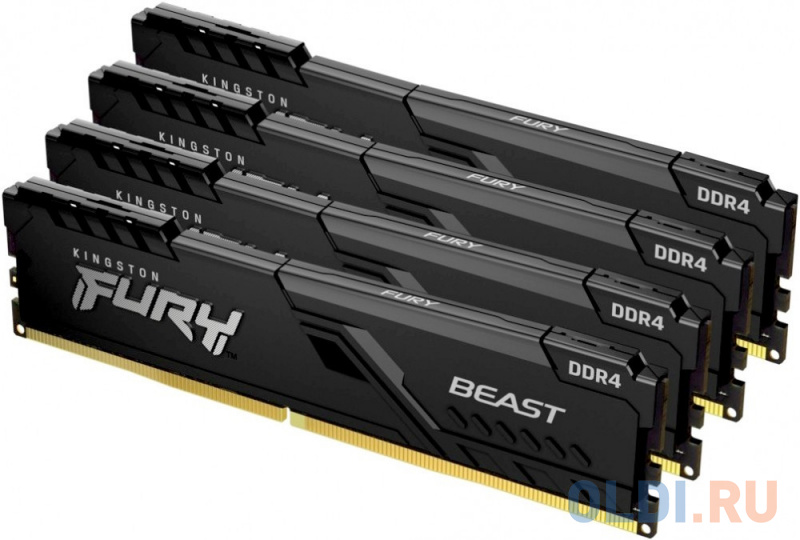 

Оперативная память для компьютера Kingston Fury Beast DIMM 64Gb DDR4 3200 MHz KF432C16BBK4/64