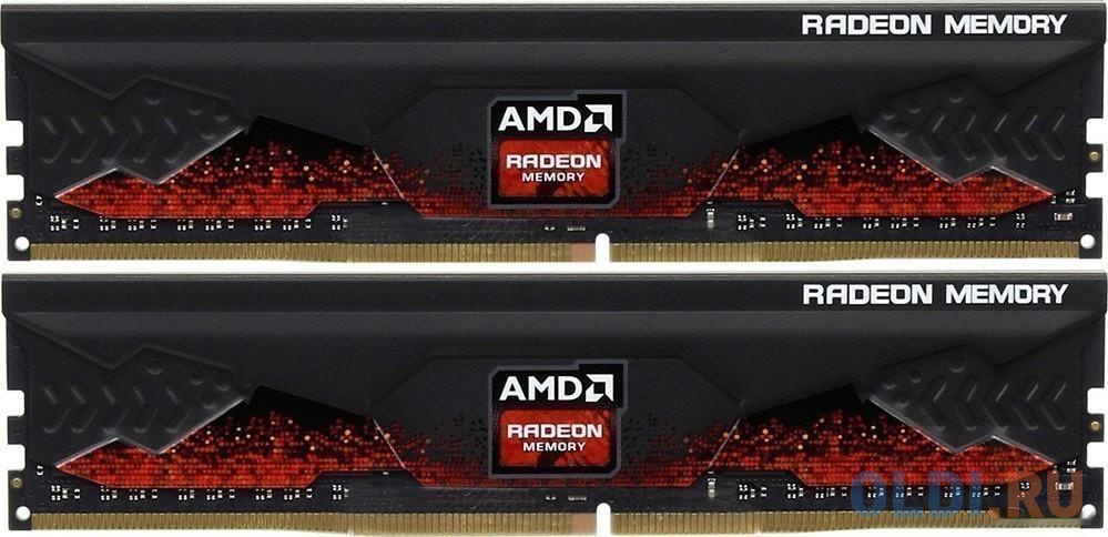 64GB AMD Radeon™ DDR4 3200 DIMM R9 Gamers Series Black Gaming Memory R9S464G3206U2K Non-ECC, CL16, 1.35V, Heat Shield, Kit (2x32GB), RTL (183559)