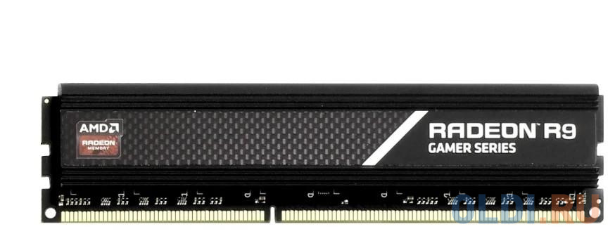 Оперативная память для компьютера AMD R9 Gamers Series Black DIMM 4Gb DDR4 3200 MHz R944G3206U2S-UO оперативная память для компьютера amd radeon r7 performance series dimm 8gb ddr4 2133 mhz r748g2133u2s u