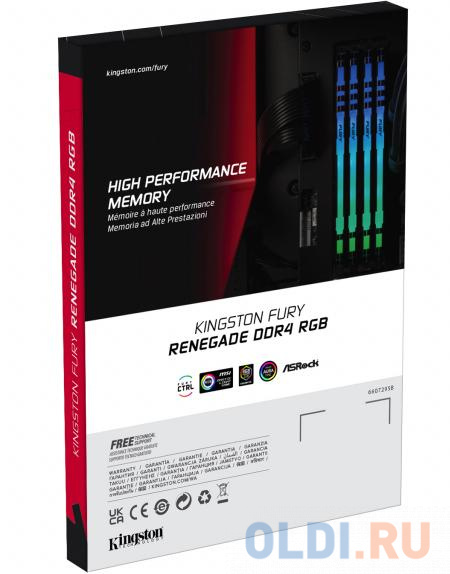 Kingston 16GB 4000MHz DDR4 CL19 DIMM (Kit of 2) FURY Renegade RGB фото
