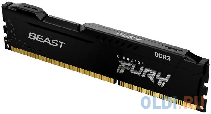 Оперативная память для компьютера Kingston FURY Beast Black DIMM 4Gb DDR3 1866MHz KF318C10BB/4 фото