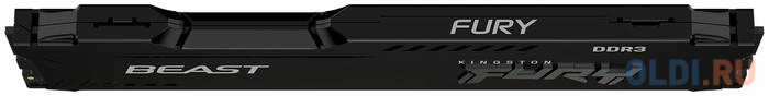 Оперативная память для компьютера Kingston FURY Beast Black DIMM 4Gb DDR3 1866MHz KF318C10BB/4 фото