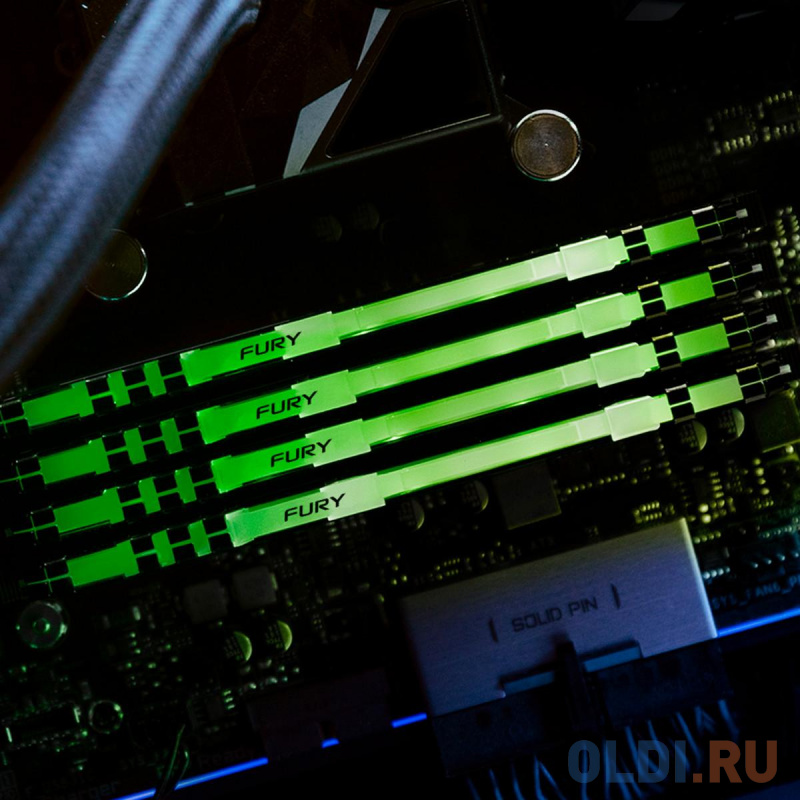Оперативная память для компьютера Kingston FURY Beast RGB DIMM 128Gb DDR4 3200 MHz KF432C16BBAK4/128 фото