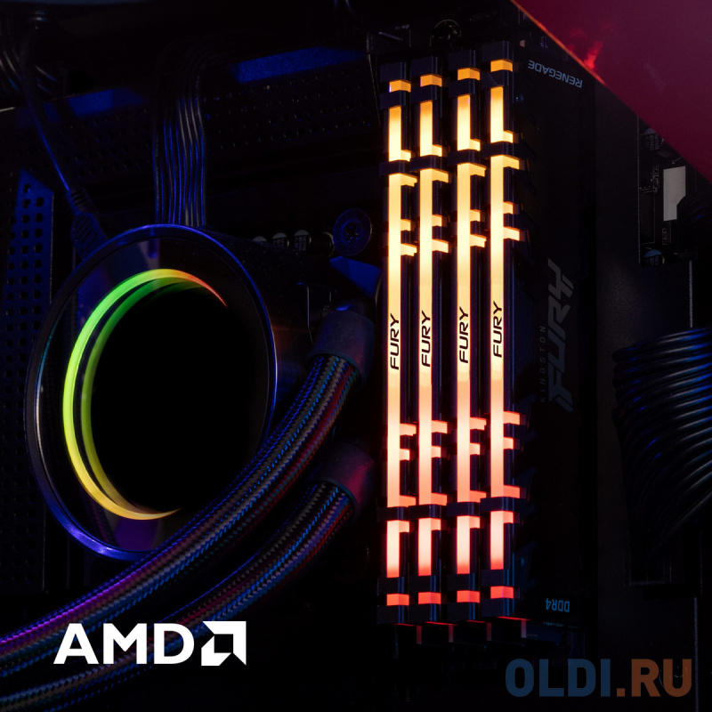 Оперативная память для компьютера Kingston FURY Renegade RGB DIMM 64Gb DDR4 3200 MHz KF432C16RB1AK4/64 фото