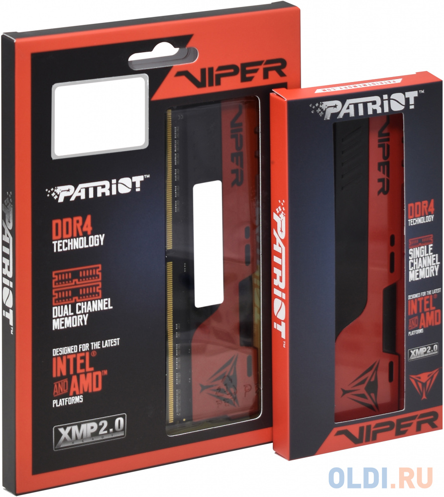 Оперативная память для компьютера Patriot Viper Elite II DIMM 16Gb DDR4 2666 MHz PVE2416G266C6K фото