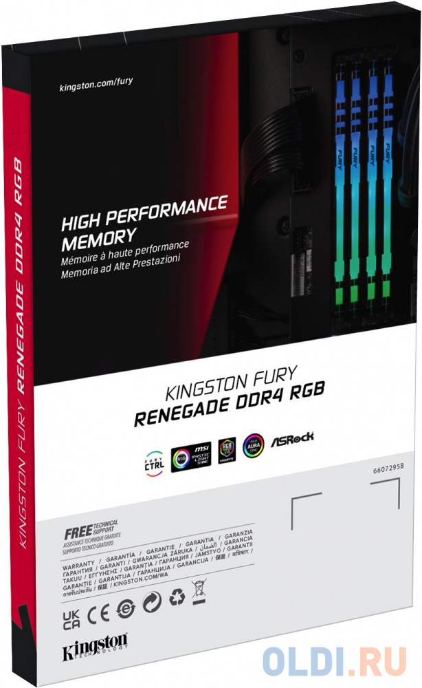 Kingston 8GB 3600MHz DDR4 CL16 DIMM FURY Renegade RGB фото