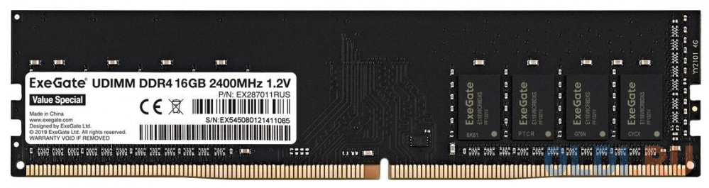 Оперативная память для компьютера Exegate Value Special DIMM 16Gb DDR4 2400 MHz EX287011RUS оперативная память для компьютера amd r7 performance series dimm 8gb ddr4 2400 mhz r748g2400u2s u