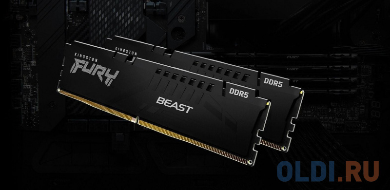 Оперативная память для компьютера Kingston Fury Beast DIMM 32Gb DDR5 4800MHz KF548C38BBK2-32 фото