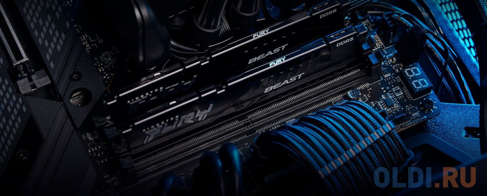Память DDR5 16Gb 5200MHz Kingston KF552C40BB-16 Fury Beast RTL Gaming PC5-41600 CL40 DIMM 288-pin 1.25В single rank фото