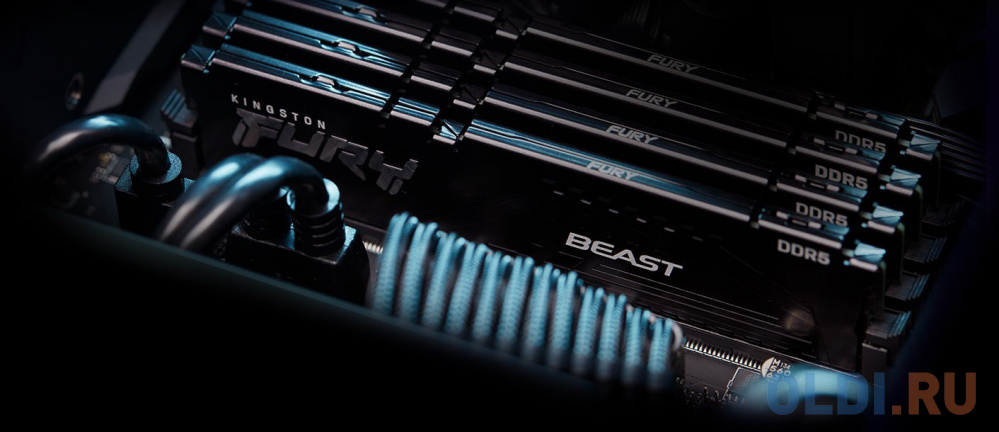 Память DDR5 16Gb 5200MHz Kingston KF552C40BB-16 Fury Beast RTL Gaming PC5-41600 CL40 DIMM 288-pin 1.25В single rank фото