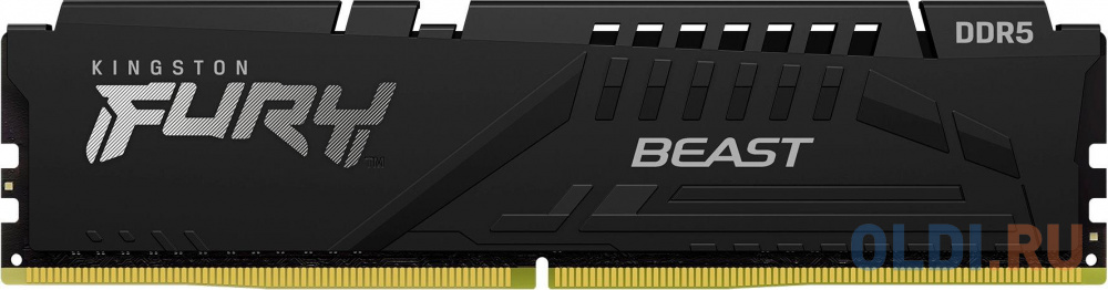 Оперативная память для компьютера Kingston FURY Beast Black DIMM 16Gb DDR5 5600 MHz KF556C40BB-16 оперативная память для компьютера adata xpg lancer blade dimm 16gb ddr5 6400 mhz ax5u6400c3216g slabbk